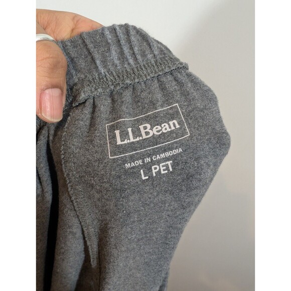 L.L. Bean Women Pull On Elastic Waist Sweatpants Grey Sz L Petite Casual Joggers - Picture 5 of 7